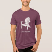 White Adirondack-stoel Persoonlijk Souvenir Tri-Blend Shirt (Voorkant)