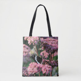 White Admiral Butterfly Matrona Sedum Tote Bag