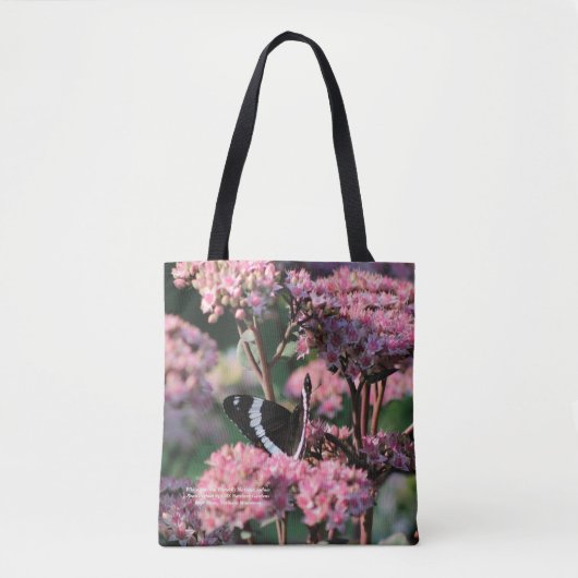 White Admiral Butterfly Matrona Sedum Tote Bag (Voorkant)