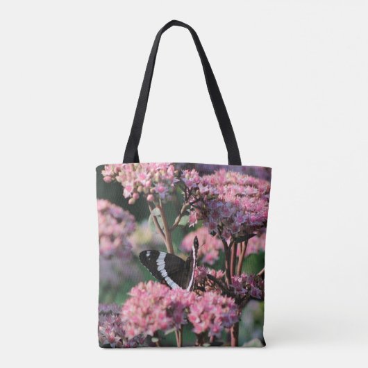 White Admiral Butterfly Matrona Sedum Tote Bag (Achterkant)