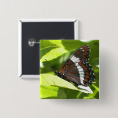 White Admiral Butterfly Vierkante Button 5,1 Cm (Voorkant /achterkant)