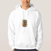 white Adult Pullover Hoodie with design (Voorkant)