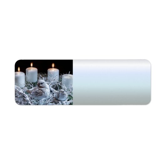 White Advent Wreath Etiket (Voorkant)