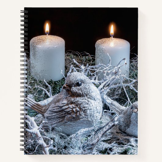 White Advent Wreath Notitieboek (Voorkant)