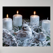 White Advent Wreath Poster (Voorkant)