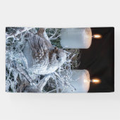 White Advent Wreath Spandoek (Horizontaal)