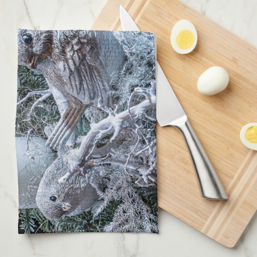 White Advent Wreath Theedoek (Quarter Fold)