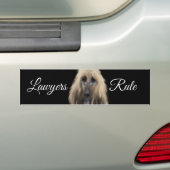 White Afghan Hound Bumpersticker (Op auto)