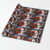 White Afghan Hound Cadeaupapier (Uitgerold)