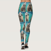 White Afghan Hound Leggings (Achterkant)