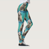 White Afghan Hound Leggings (Rechts)