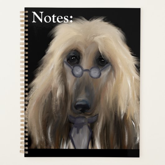White Afghan Hound Planner (Voorkant)