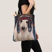White Afghan Hound Tote Bag (Dichtbij)