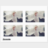 White African Violet Flower Rechthoekige Sticker (Vel)