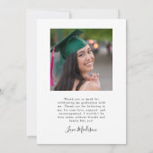 White AFSTUDEERDER Bold Letters Foto aankondiging (Achterkant)