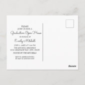 White Afstudeerder Party / Open House Photo Briefkaart (Achterkant)