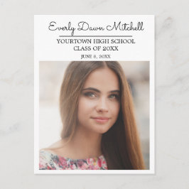 White Afstudeerder Party / Open House Photo Briefkaart