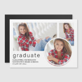 White Afstuderen 3 Aankondiging van fotocollage (Voorkant / Achterkant)