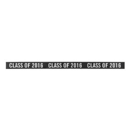 White Afstuderen Class of 2016 Typography Black Satijnen Lint