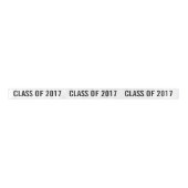 White Afstuderen Class of 2017 Typography Black Satijnen Lint (Voorkant)