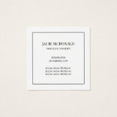 White Afstuderen Photo Profile Insert Vierkante Visitekaartjes (Achterkant)