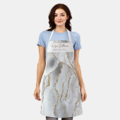 White Agaat Beauty Professioneel schort (Gedragen)