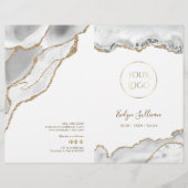 White Agaat Service Menu Brochure (Voorkant)