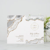 White Agaat Service Menu Brochure (Staand voorkant)