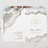 White Agaat Service Menu Brochure (Voorkant / Achterkant)