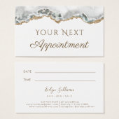 White Agate Appointment Card Visitekaartje (Voorkant /achterkant)