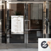 White Agate Diensten Menu Raamsticker (Kantoordeur)