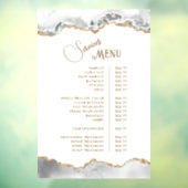 White Agate Diensten Menu Raamsticker (Vel 3)