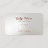 White Agate Faux Folie Visitekaartje (Achterkant)