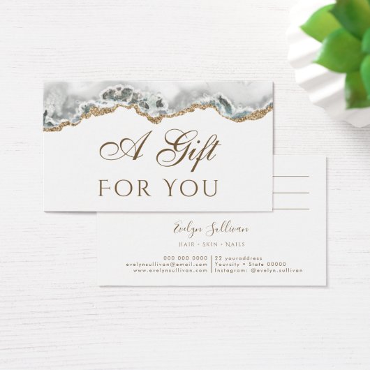 White Agate Gift Kaart (Bureau)