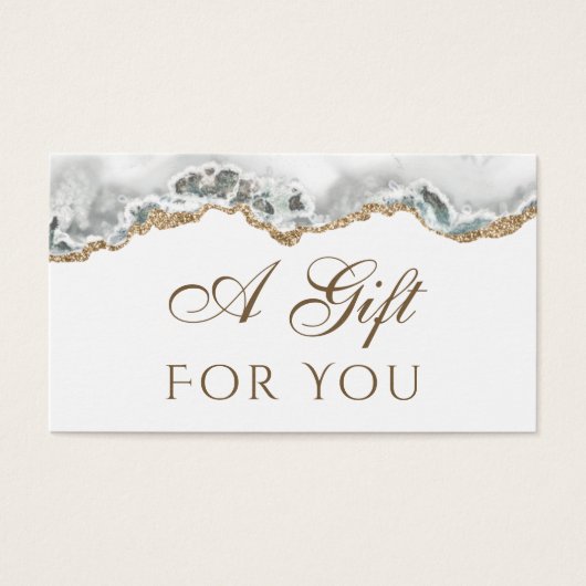 White Agate Gift Kaart (Voorkant)