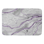 White Agate Lavender Glitter Glam #1 Badmat (Voorkant)