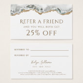 White Agate Reference Kaart (Voorkant /achterkant)