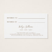 White Agate Reference Kaart (Achterkant)