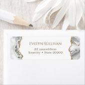 White agate return address label (Insitu)