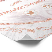 White Agate Share the Love Wedding Social Sign Poster (Hoek)