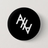 White AHA Ronde Button 5,7 Cm (Voorkant)