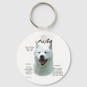 White Akita Geschiedenis Sleutelhanger