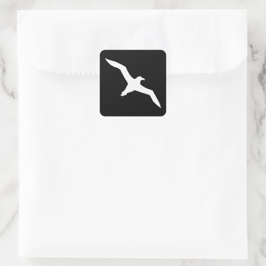 White Albatross Vierkante Sticker (Tas)