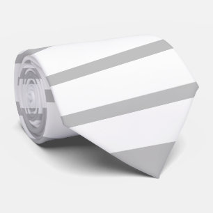 White All-Over Grey Stripes Suit Design Stropdasse Stropdas