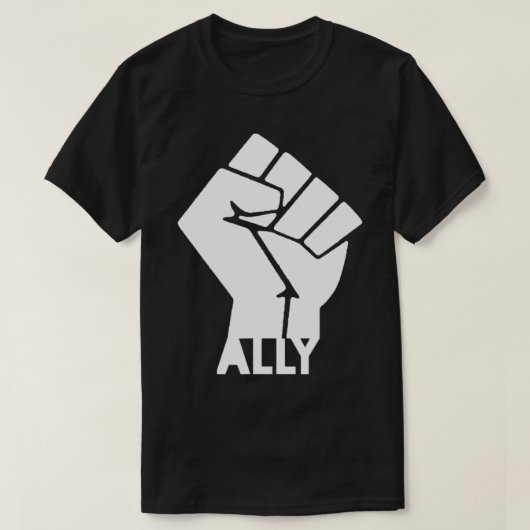 White Ally Black Lives Matter T-shirt (Design voorkant)