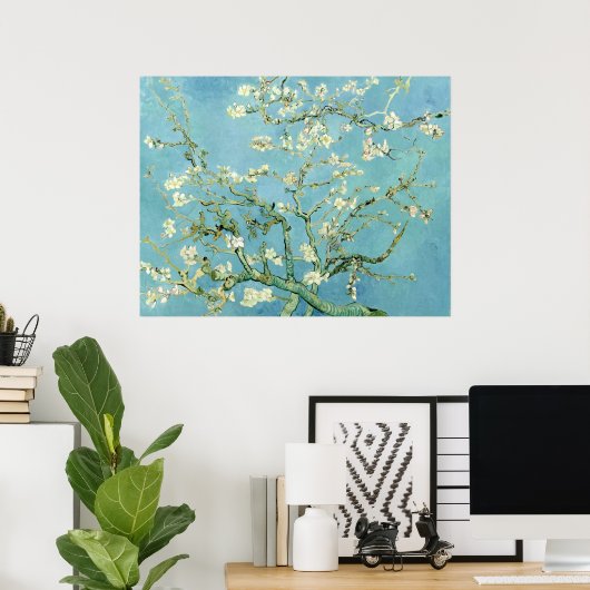 White almond blossom by Vincent Van Gogh Poster (Thuiskantoor)