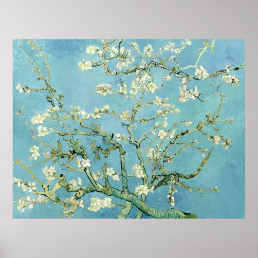 White almond blossom by Vincent Van Gogh Poster (Voorkant)