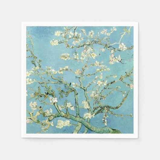 White almond blossom by Vincent Van Gogh Servet (Voorkant)