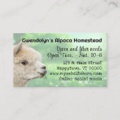 White Alpaca Knitting Fiber Business Card Visitekaartje (Voorkant)