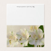 White Alstomeria Flowers Kaart (Buitenkant ongevouwen)